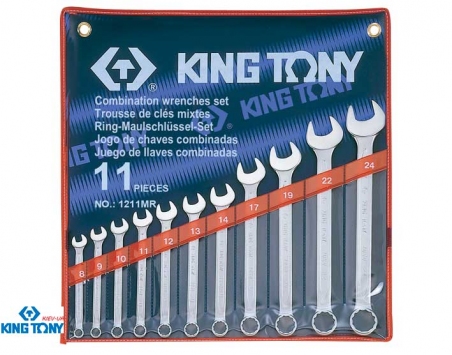 Набор ключей комби 11шт. (8-24мм) KINGTONY 1211MR
