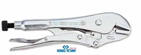 Зажим с фиксатором L=225 мм прямой, хром KINGTONY 6031-10R