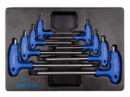 Набор L-обр ключей TORX 1163R 8пр Т10-Т50 KINGTONY 9-22308PR